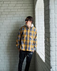 ☆先行予約販売2025年8月下旬～9月下旬頃入荷予定☆ ACANTHUS × muta MARINE / muta Hooded Flannel Shirts / シャツジャケット / YELLOW 【MA2532】