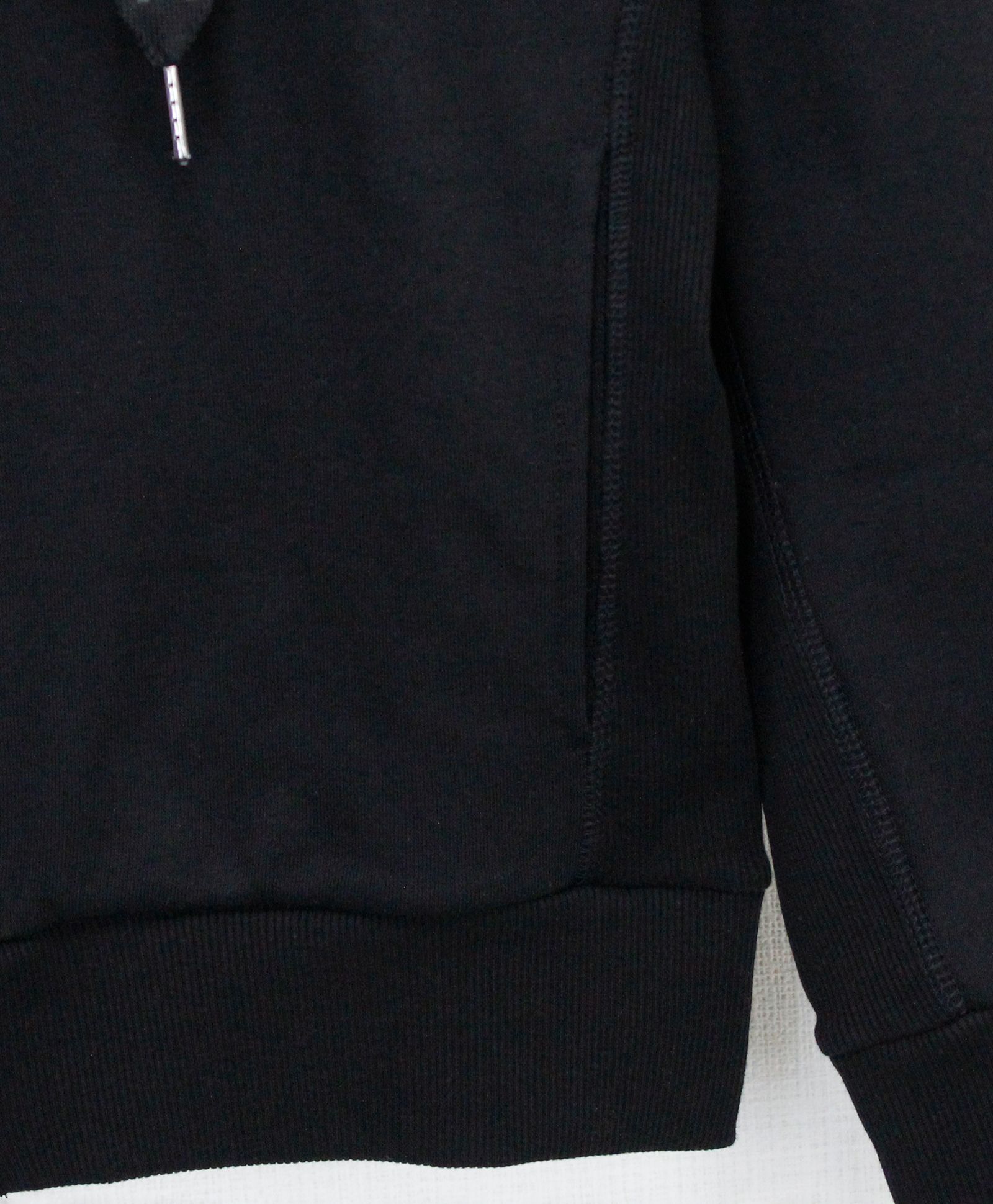 HOOD EMBOSSED LOGO HOODIE / エンボスロゴ ジップパーカー / ブラック【USO-26083】