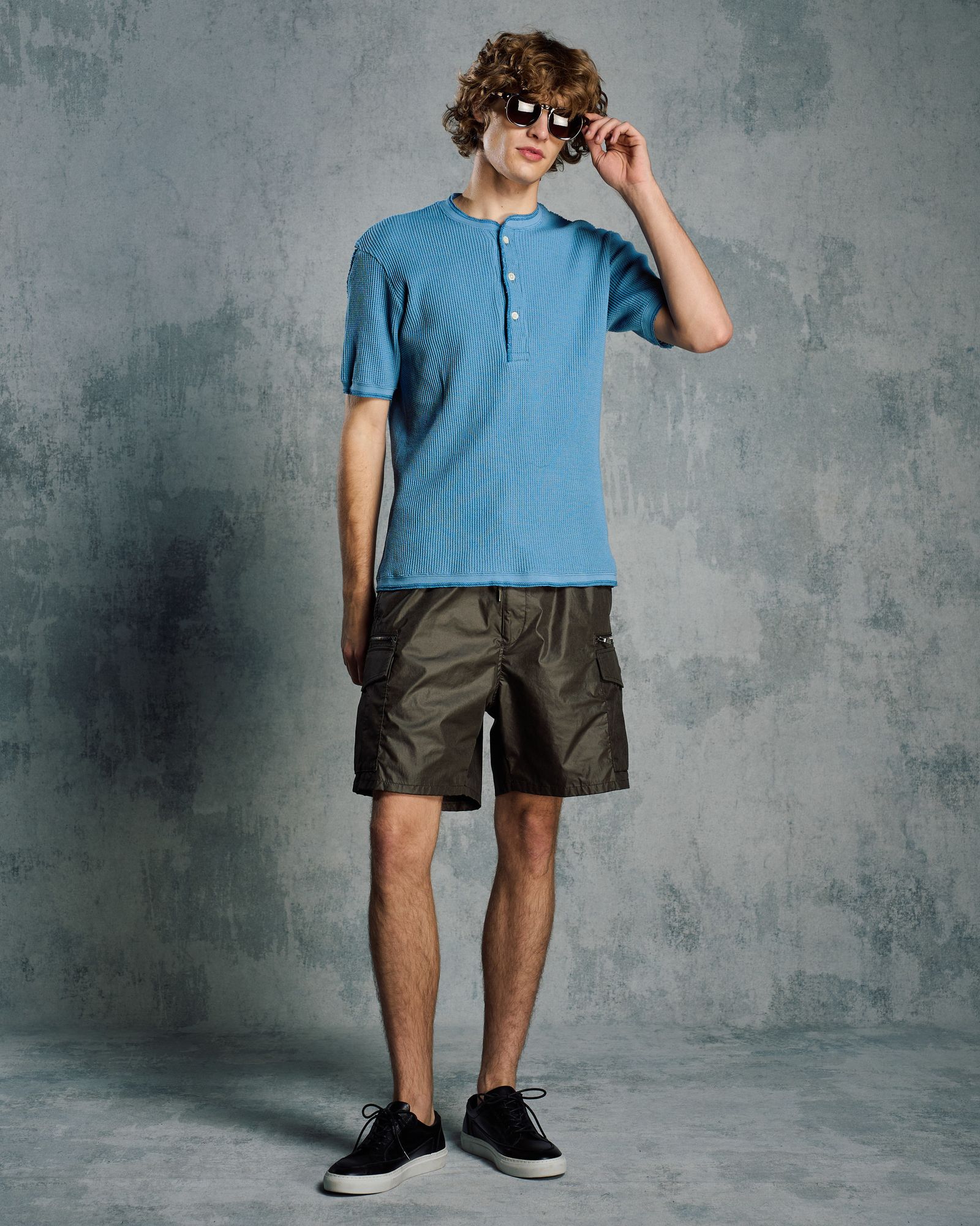 ☆先行予約☆ カーゴショーツ / solid cargo shorts / KHAKI [5220 pe52i]