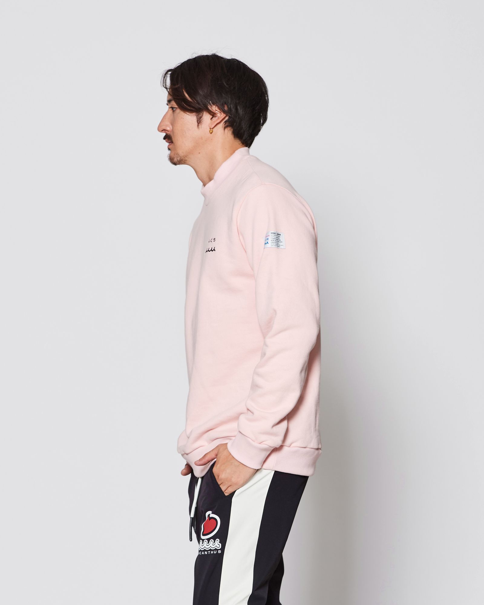 ☆先行予約販売2025年9月下旬～10月下旬頃入荷予定☆ ACANTHUS × muta MARINE / muta Mockneck Sweatshirts / スウェット / PINK 【MA2535】