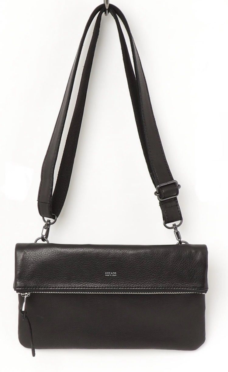 オイルドカウレザー・2wayミニクラッチショルダー / ブラック / Oiled Cow Leather 2way Mini Clutch Shoulder  / Black【DCD-01144】