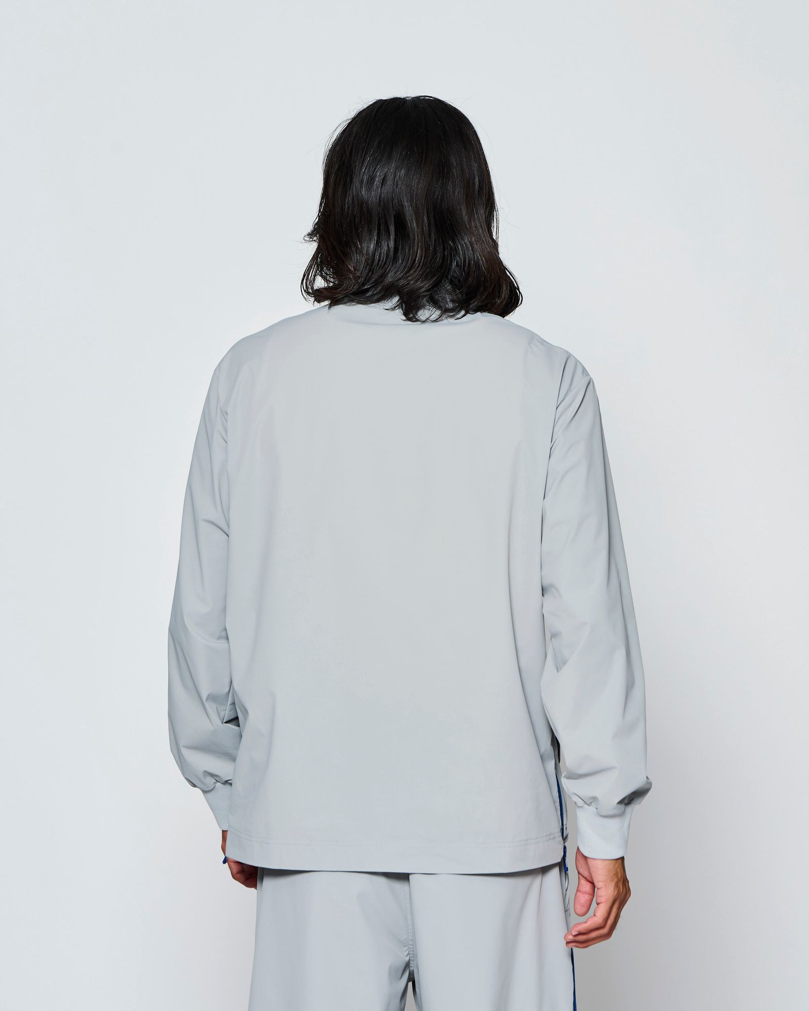 ☆先行予約☆muta MARINE × ACANTHUS  / サイドジップ長袖モックネックTシャツ /  Side Zip L/S Mock Top / GREY【MA2706】