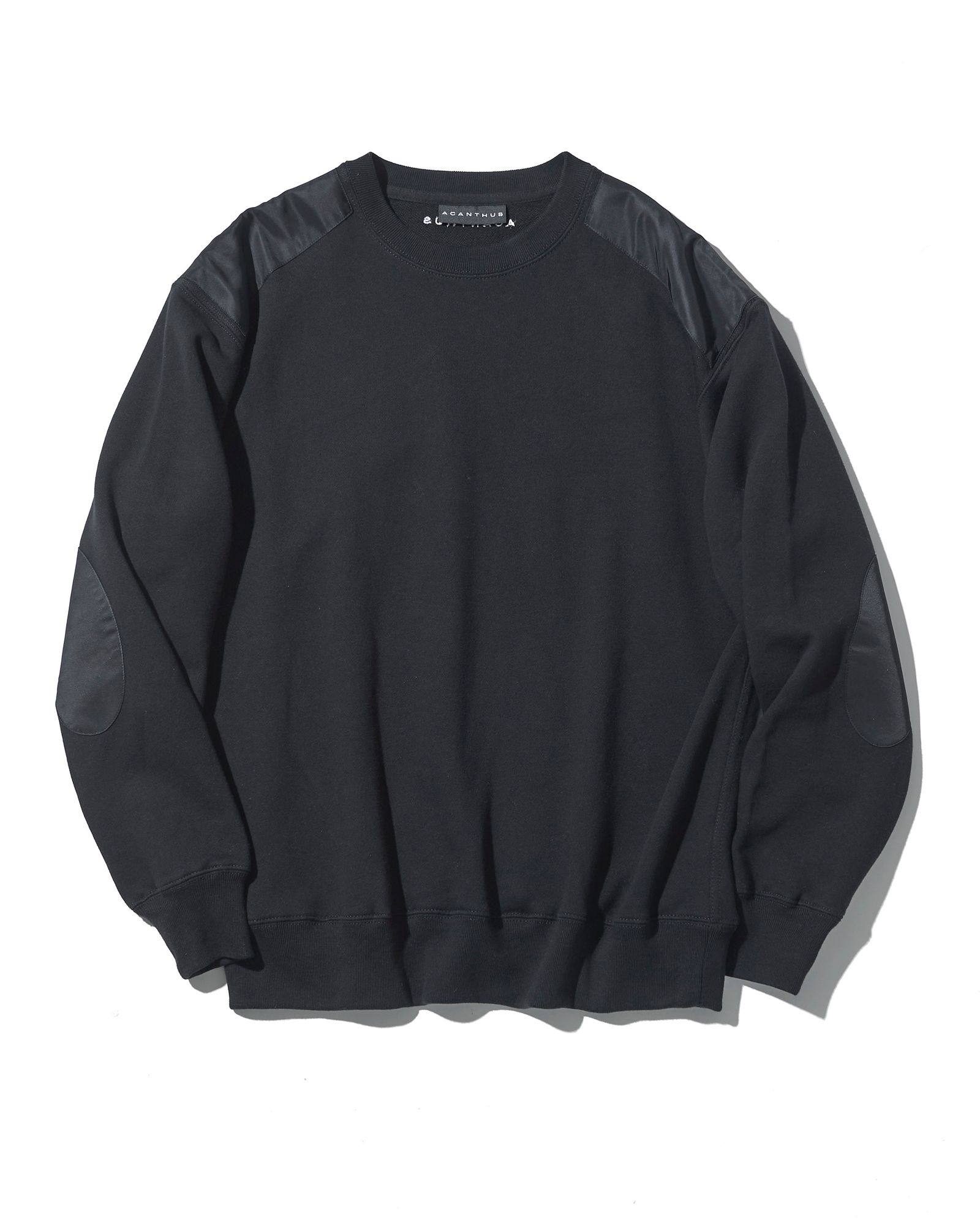 ACANTHUS / Elbow Patch Sweat / スウェット / BLACK 【HJ2503】