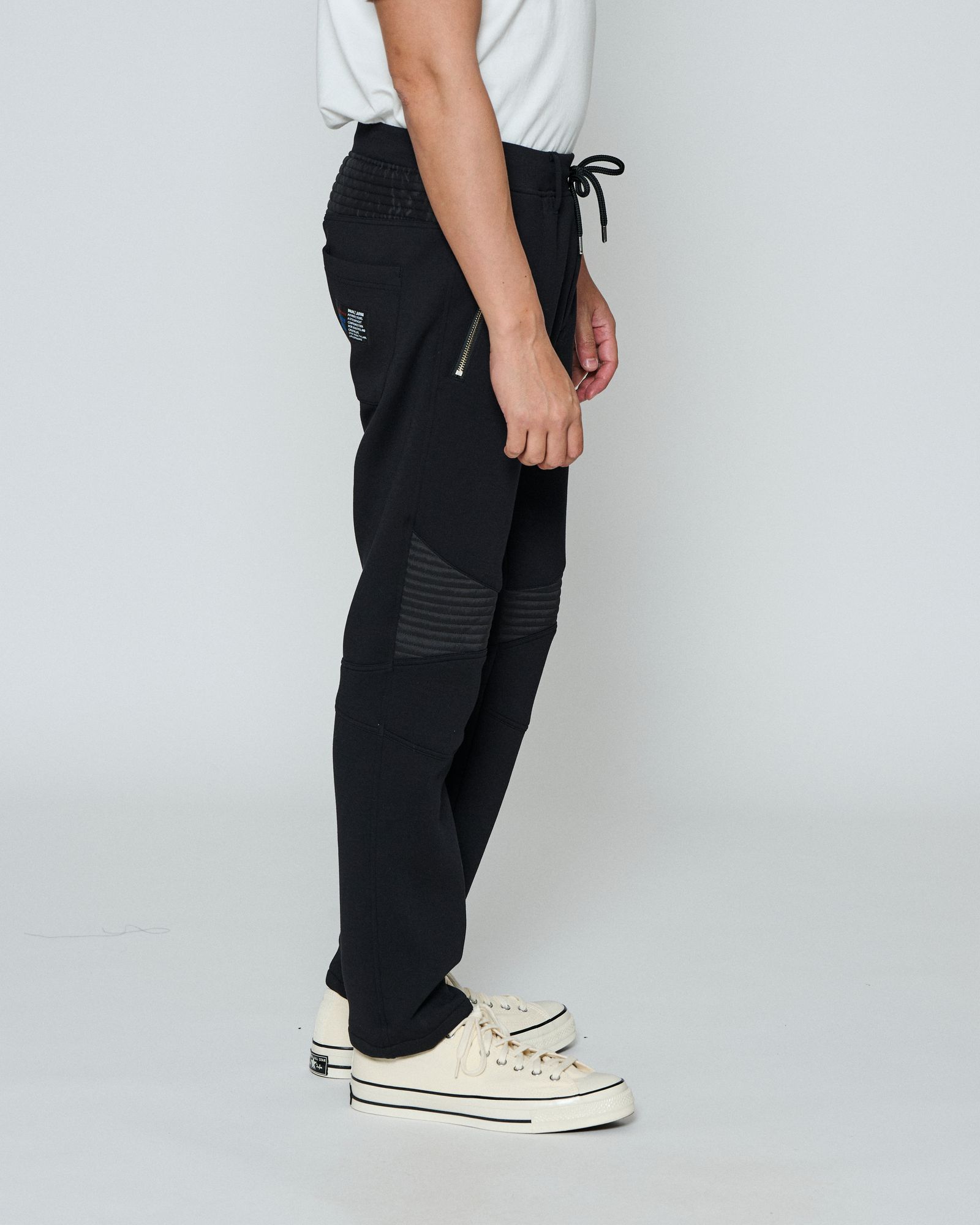 ☆先行予約☆ muta MARINE × ACANTHUS  / バイカーパンツ /  Double-knit Biker Pants / BLACK【MA2653】