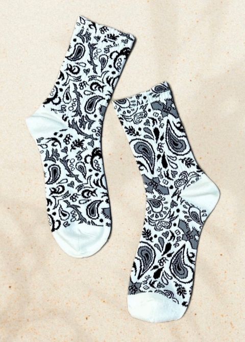 ソックス / Original Paisley Socks / WHITE&BLACK [BE202-SSO]