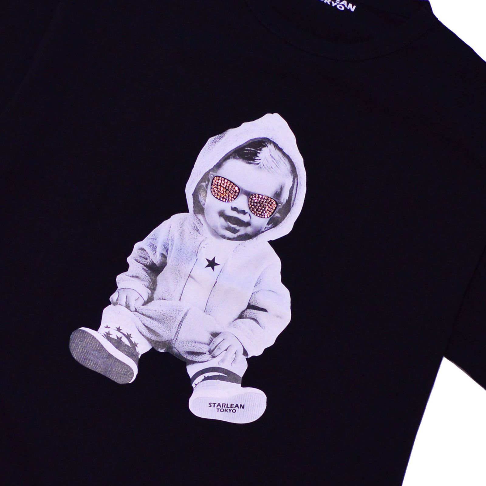 プリントTシャツ SWALLOW HOODIE BABY T-SHIRT / [SLTN107] BLACK