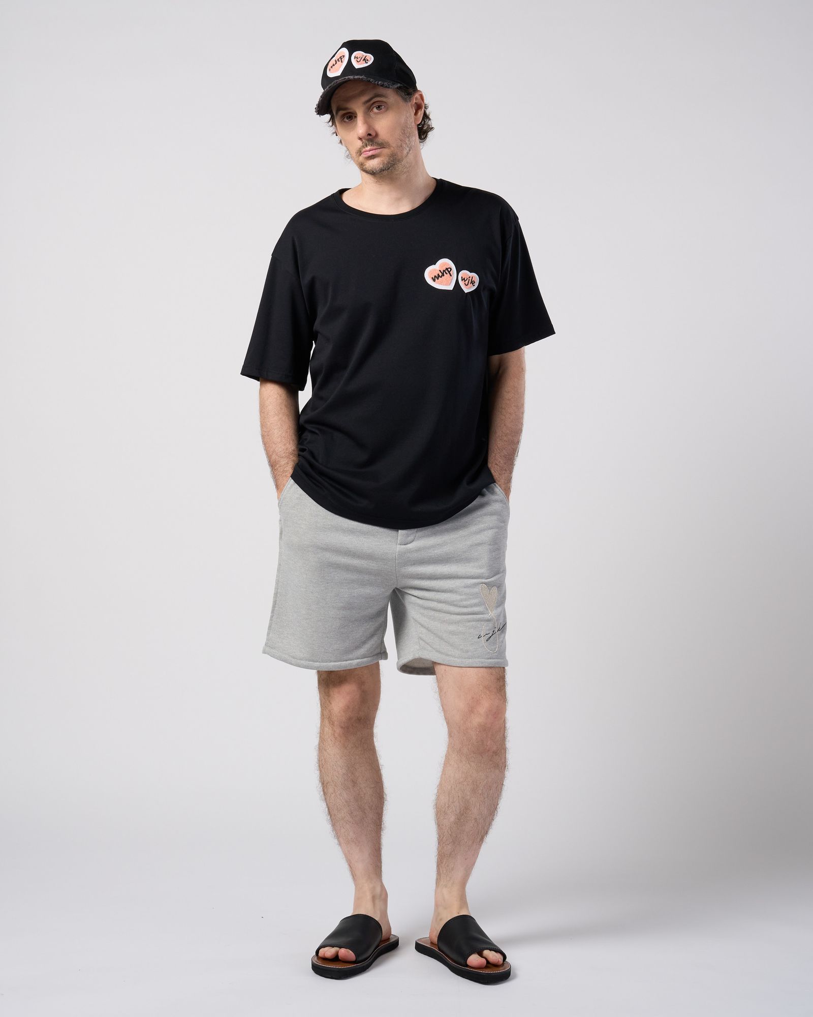 ☆先行予約☆Maison Honoré Paris× wjk  / ハートフィッシュフレンチテリーショーツ / heart fish dry french terry shorts / t.gray 【505 hw03k】