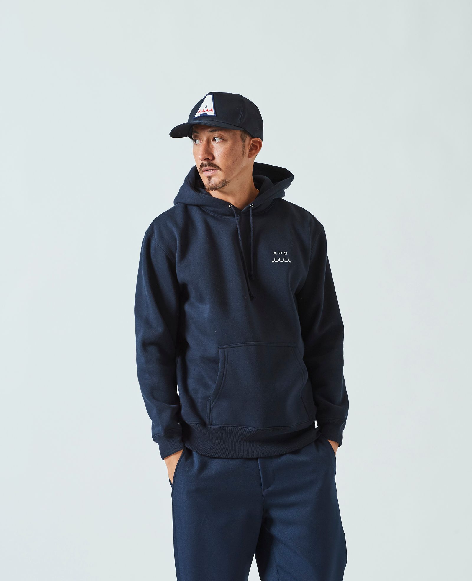 ACANTHUS - ACANTHUS x muta MARINE / muta Anchor Splash Logo Hooded