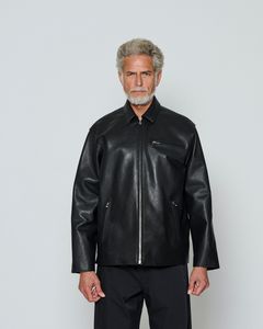 ☆先行予約販売☆  レザーカラーライダースジャケット / Leather Collor Riders Jacket  / BLACK 【L2602】