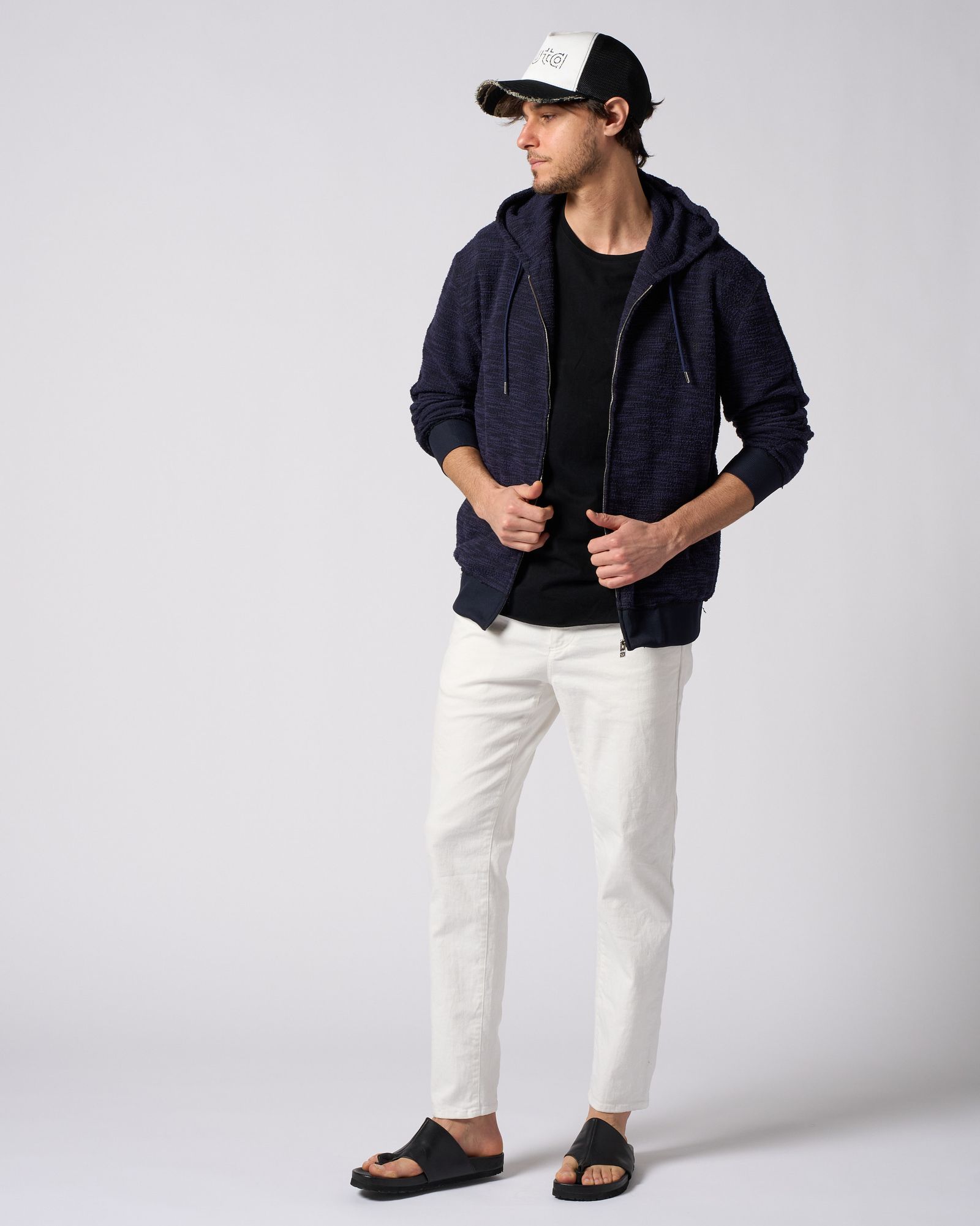 ☆先行予約☆ muta × wjk  / カットオフ Tシャツ / cut-off S/S(printed) / DEEP BLACK [703 mw03i]