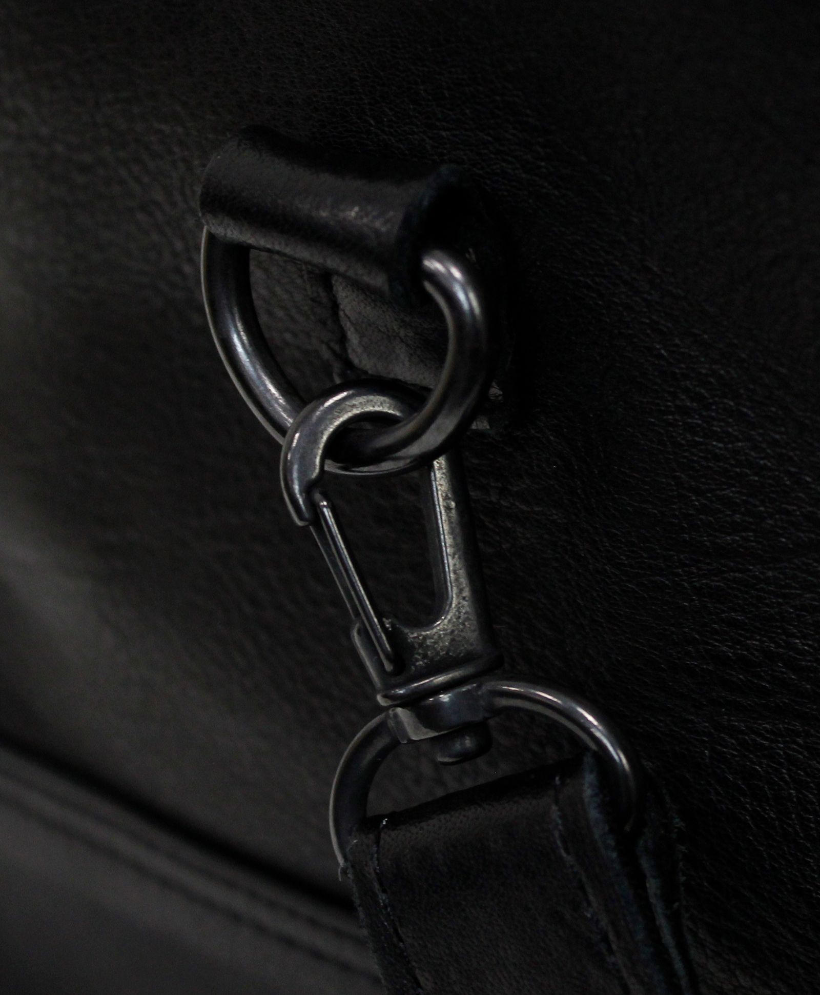 オイルドカウレザー・ミニボストンショルダーバッグ / Oiled Cow Leather Mini Sholder BOSTON BAG / B-BLACK [DCD-01516 B-BK]