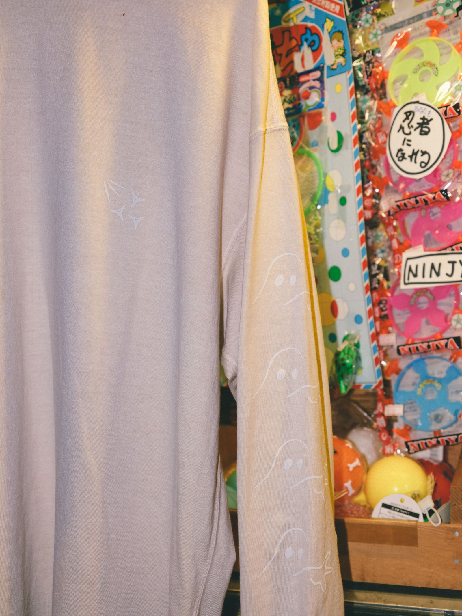 KREVA×GHOST ALMOSTBLACK / DAMEGE DYEING LONG SLEEVE T HAKUTOU / PINK [KRVGAB-C-3-2]
