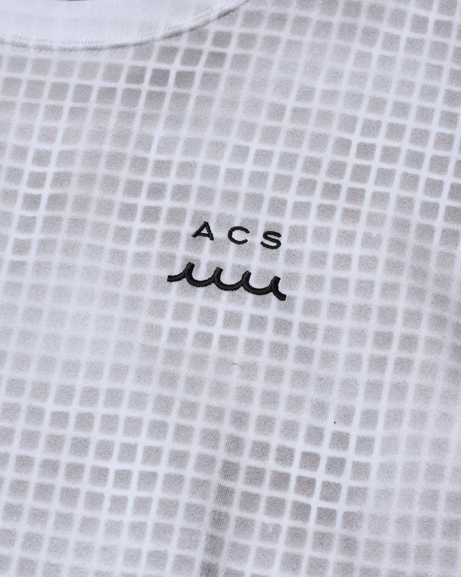 ☆先行予約☆muta MARINE × ACANTHUS  / グリッド柄プリントTシャツ /  Grid Print Tee / WHITE【MA2718】