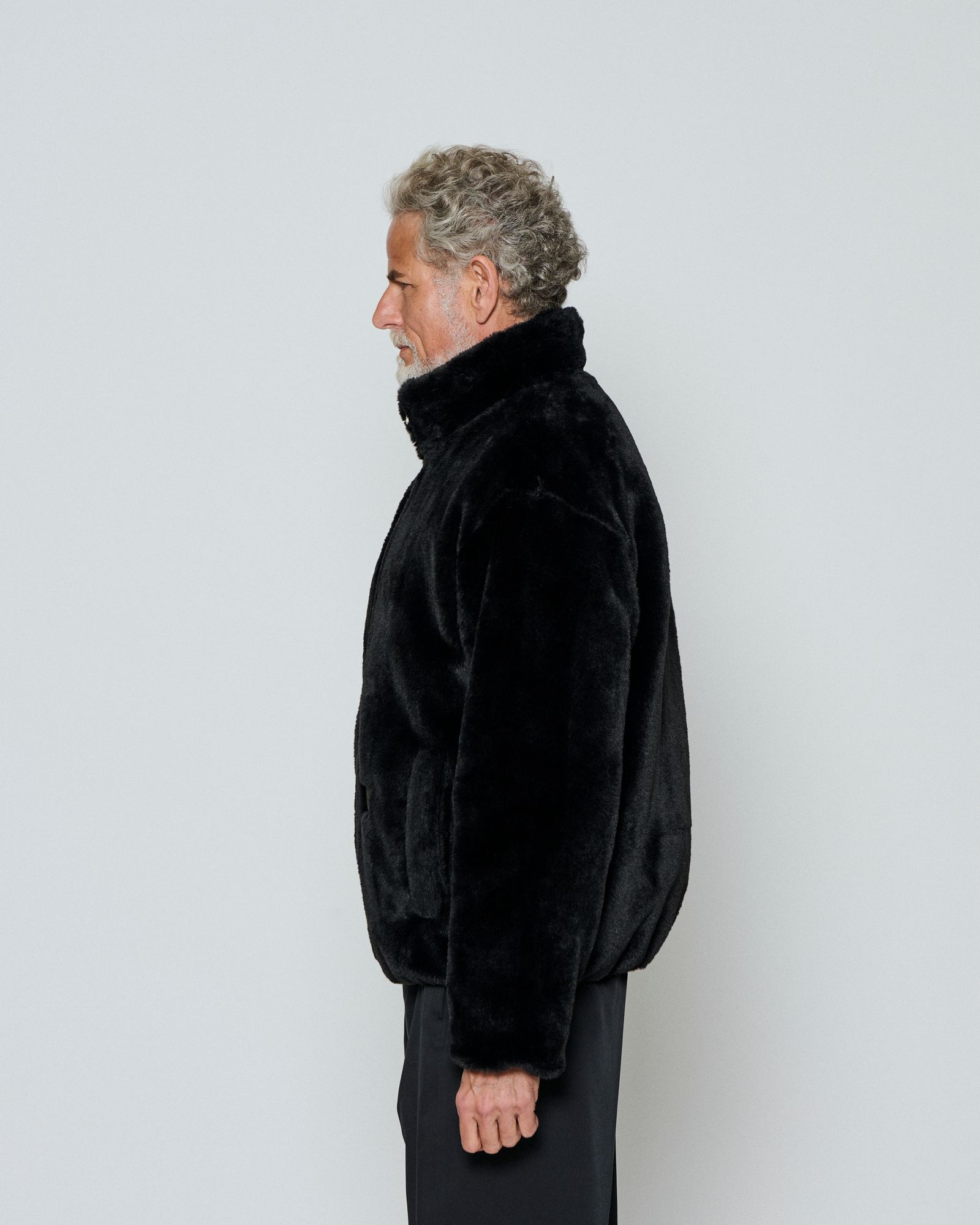 ☆先行予約☆ フェイクファーボンバージャケット / Faux Fur Bomber Jacket  / BLACK 【JK2503】