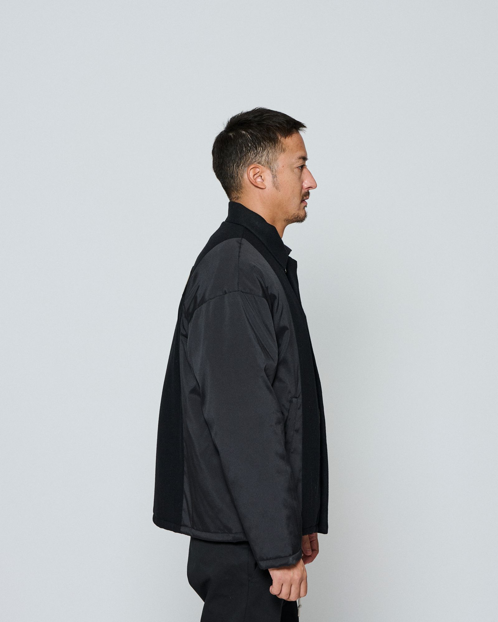 ☆先行予約☆ muta MARINE × ACANTHUS / コーチジャケット / Split Coach Jacket / BLACK 【MA2651】