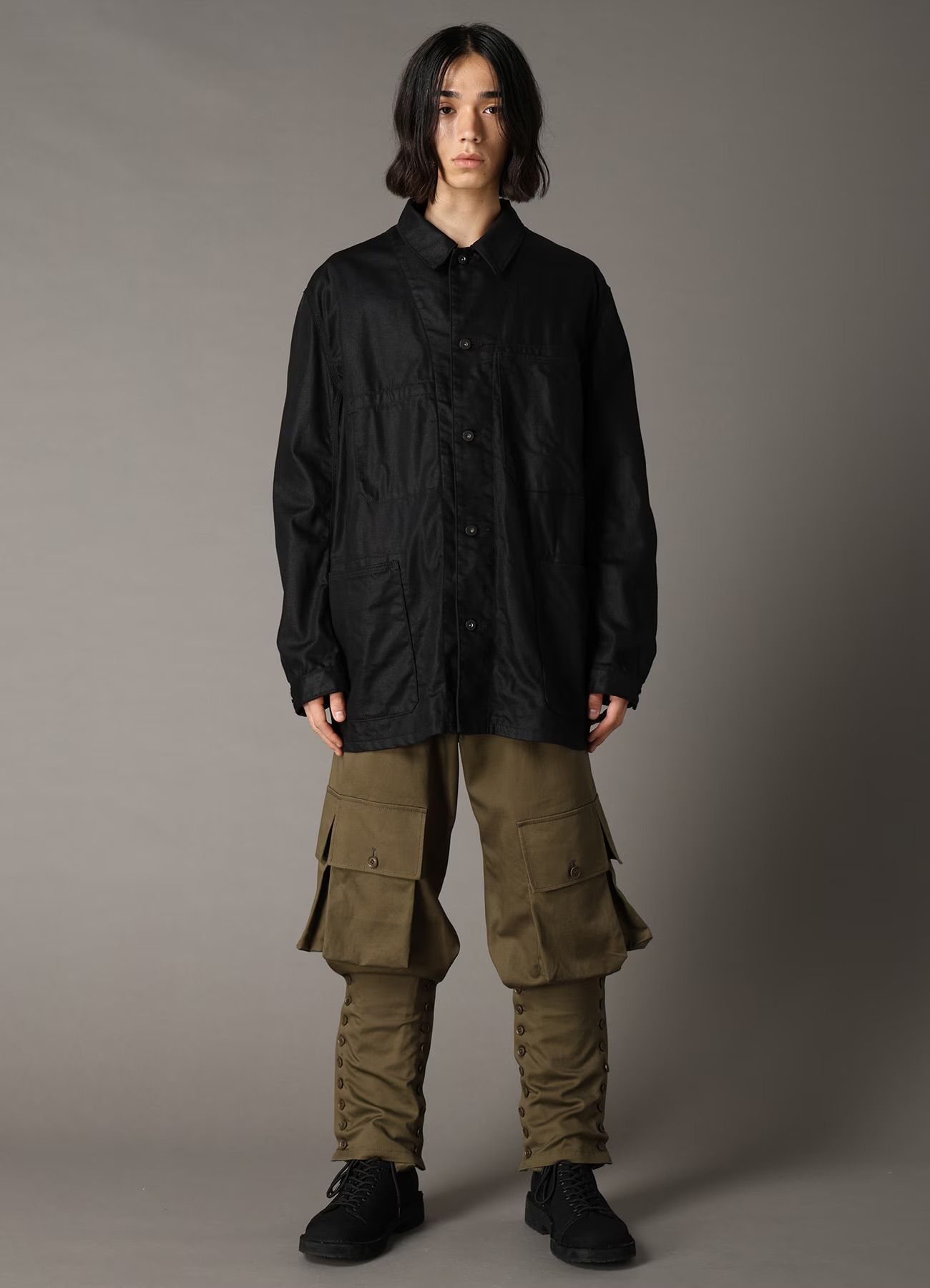 Ground Y×EDWIN 9oz BLACK TWILL COVERALL  / ブラックツイルカバーオール / BLACK [GX-Y01-007-1]