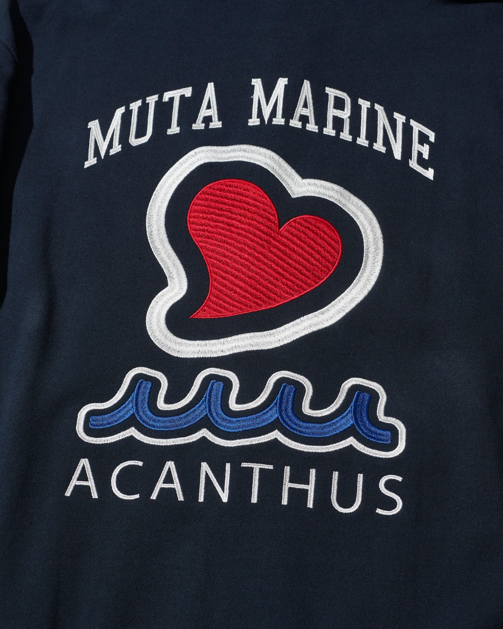 ☆先行予約☆muta MARINE × ACANTHUS  / スーベニアジップアップスウェットフーディー / ジップパーカー /  Souvenir Zip-up Hooded Sweatshirt / NAVY【MA2712】