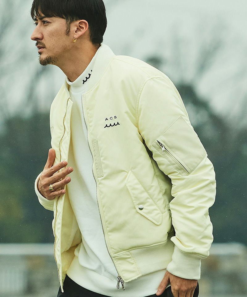 muta MARINE x ACANTHUS / muta MA-1 / MA-1ジャケット / WHITE / MA2427