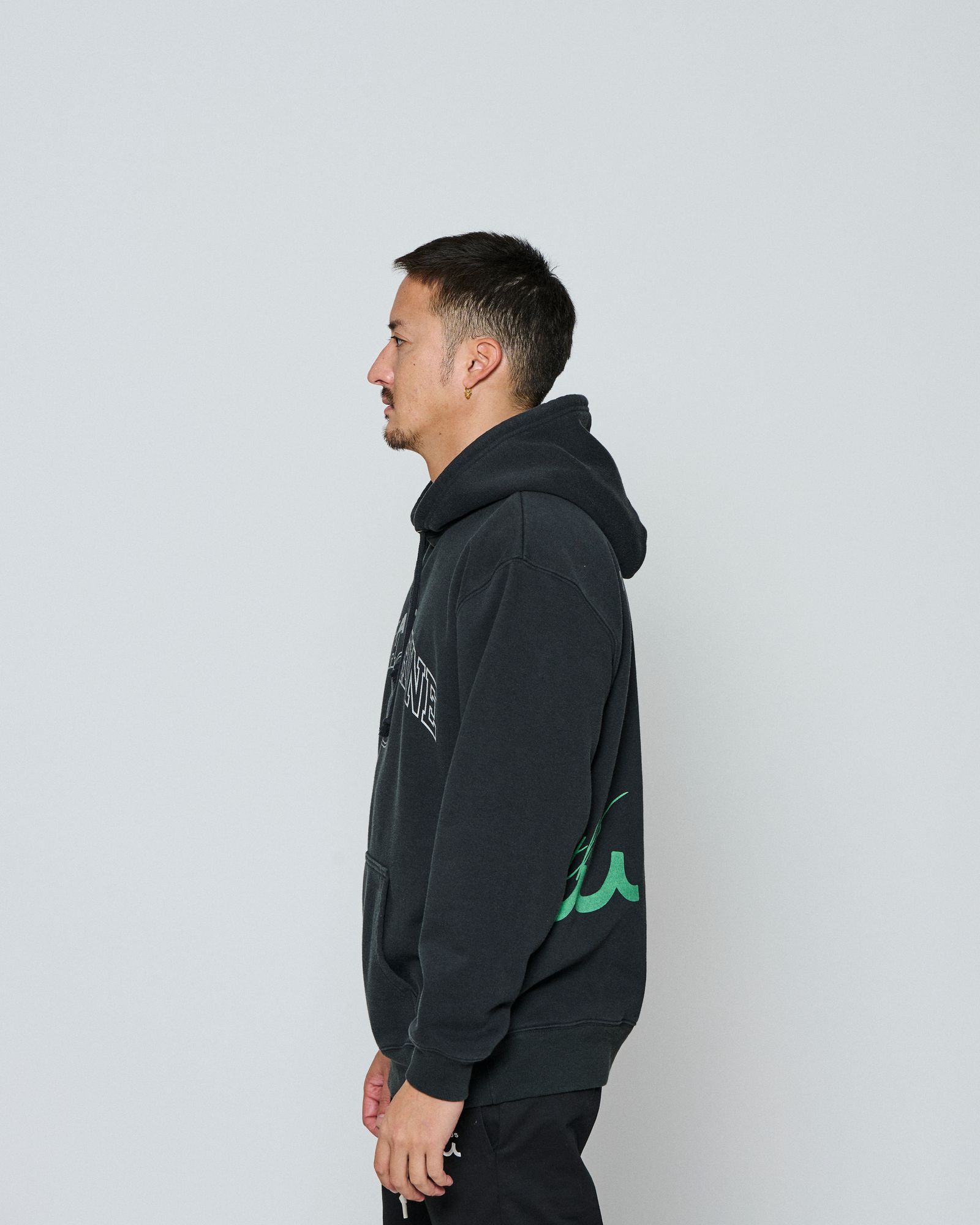 ☆先行予約☆ muta MARINE × ACANTHUS / テストプリントフーディー /パーカー / Test Print Hooded Sweatshirt / BLACK 【MA2656】