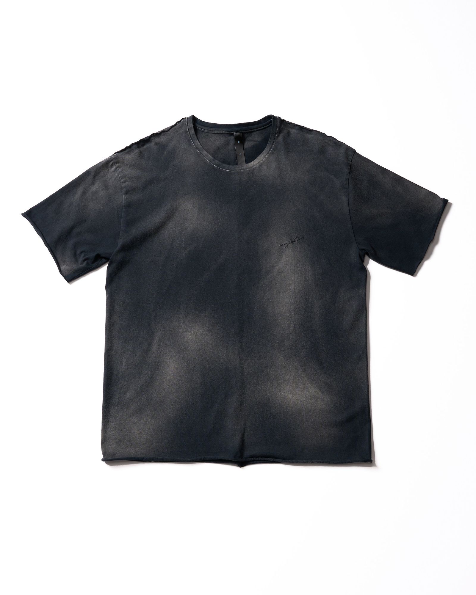 ☆先行予約☆ wjk  / フェードカットオフ半袖Tシャツ / fade cut-off S/S / fade black【7154 lj93k】