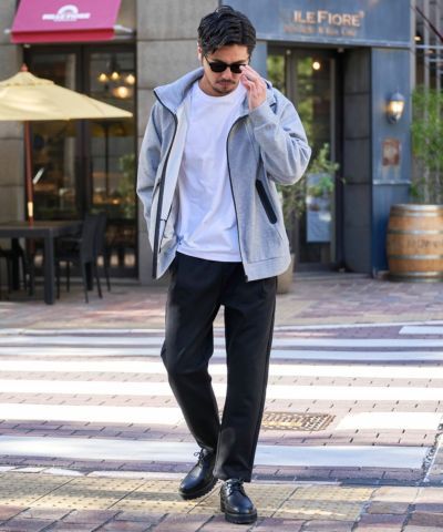 止水ジップパーカー / グレー【341027】