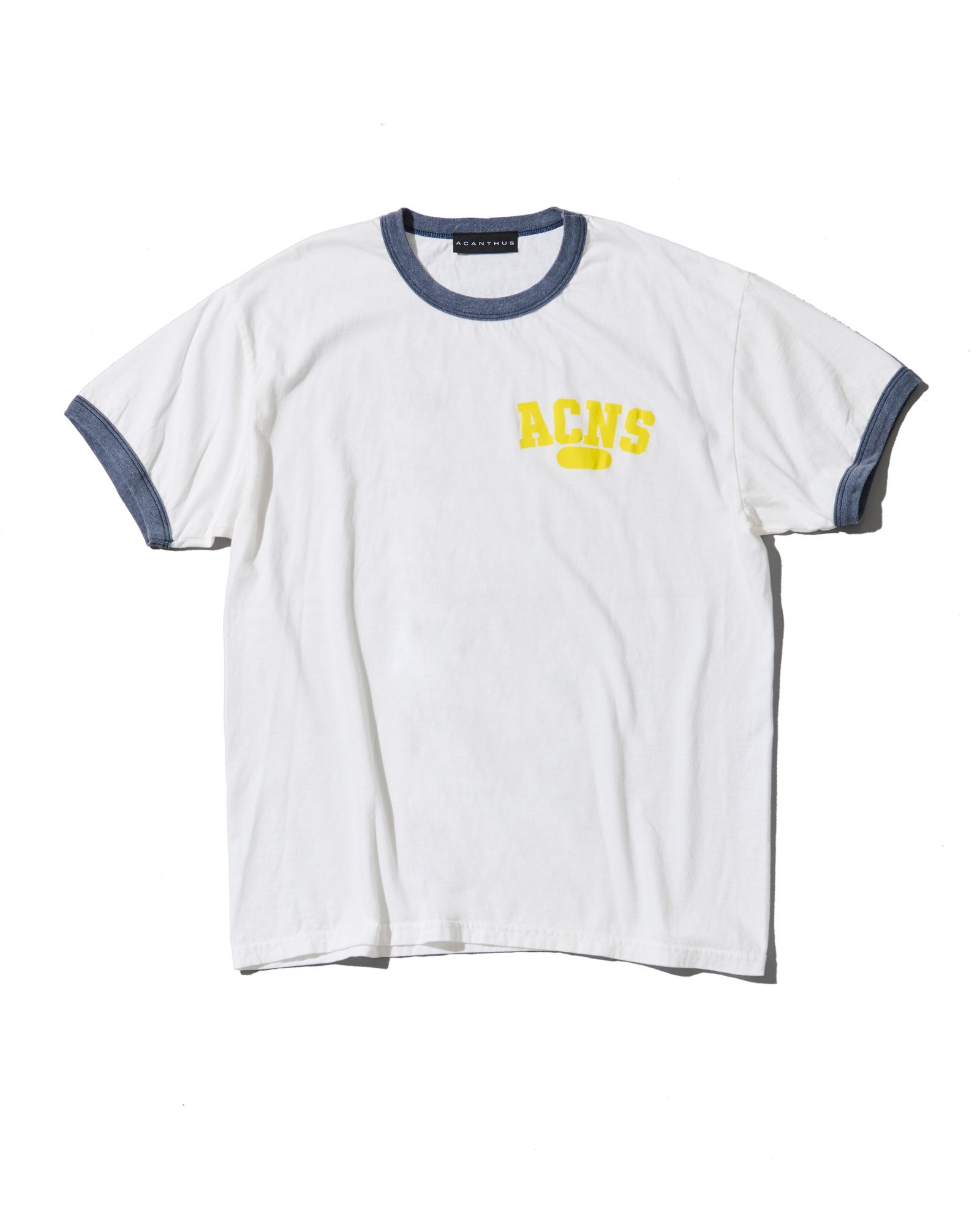 ☆先行予約☆ カレッジロゴリンガーTシャツ  / Aging College Logo Ringer Tee / WHITE NAVY【CT2607】