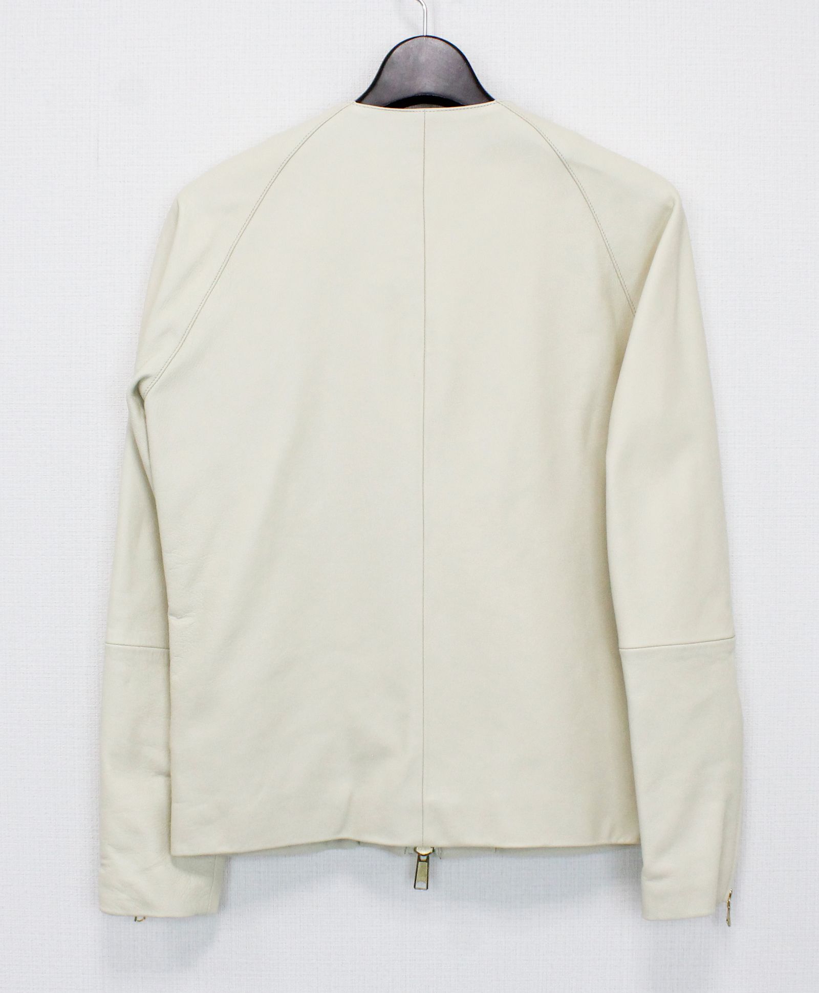 Leather No Collar Riders / レザーノーカラーライダース / WHITE / [L2421]