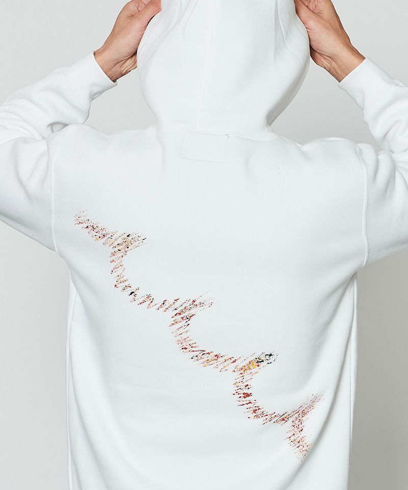 ACANTHUS x muta MARINE / muta Wave Splash Logo Hooded Sweatshirt / パーカー / WHITE / MA2431