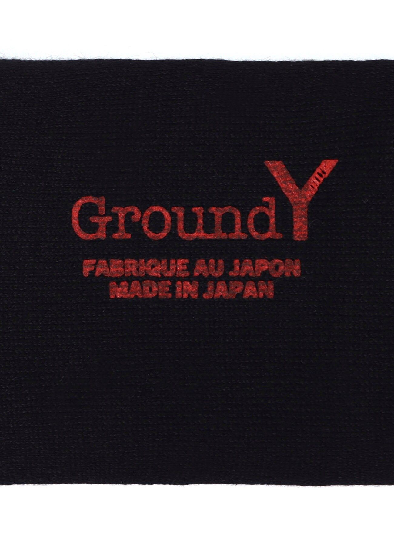 WOOL COTTON Ground Y LOGO TUBE SOCKS / ロゴチューブソックス / ブラック [GL-M02-053-2-02]