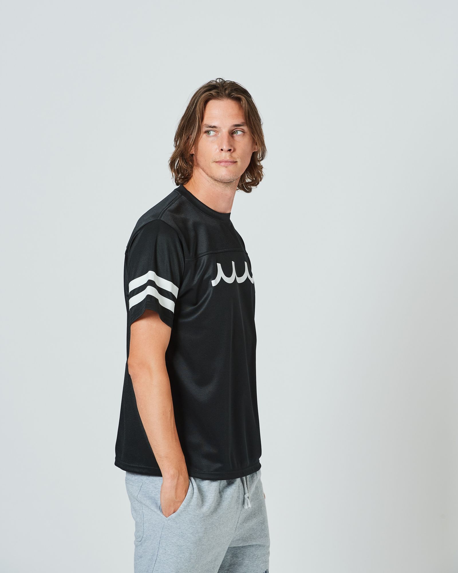 ACANTHUS x muta MARINE / muta Football Tee / フットボールTシャツ / BLACK / MA2411