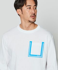 ACANTHUS x muta MARINE / muta Wave Line Pocket L-S Tee / ロンT / WHITE / MA2437