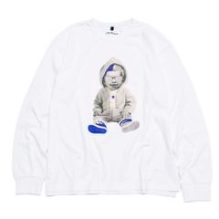 プリントロンT SWALLOW HOODIE BABY LONG T-SHIRT WHITE【CRYSTAL】 / [SLLT022]