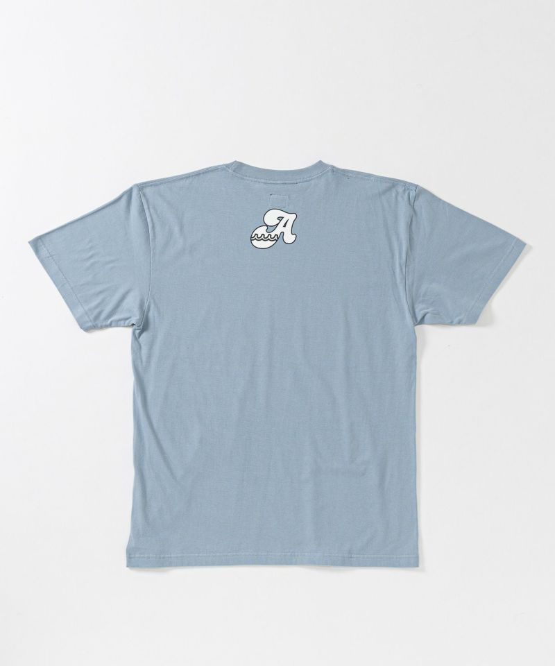 ACANTHUS x muta MARINE / muta College Logo Tee / カレッジロゴTシャツ / BLUE