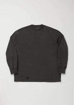 KREVA×GHOST ALMOSTBLACK / DAMEGE DYEING LONG SLEEVE T GOMA / BLACK [KRVGAB-C-3-2]