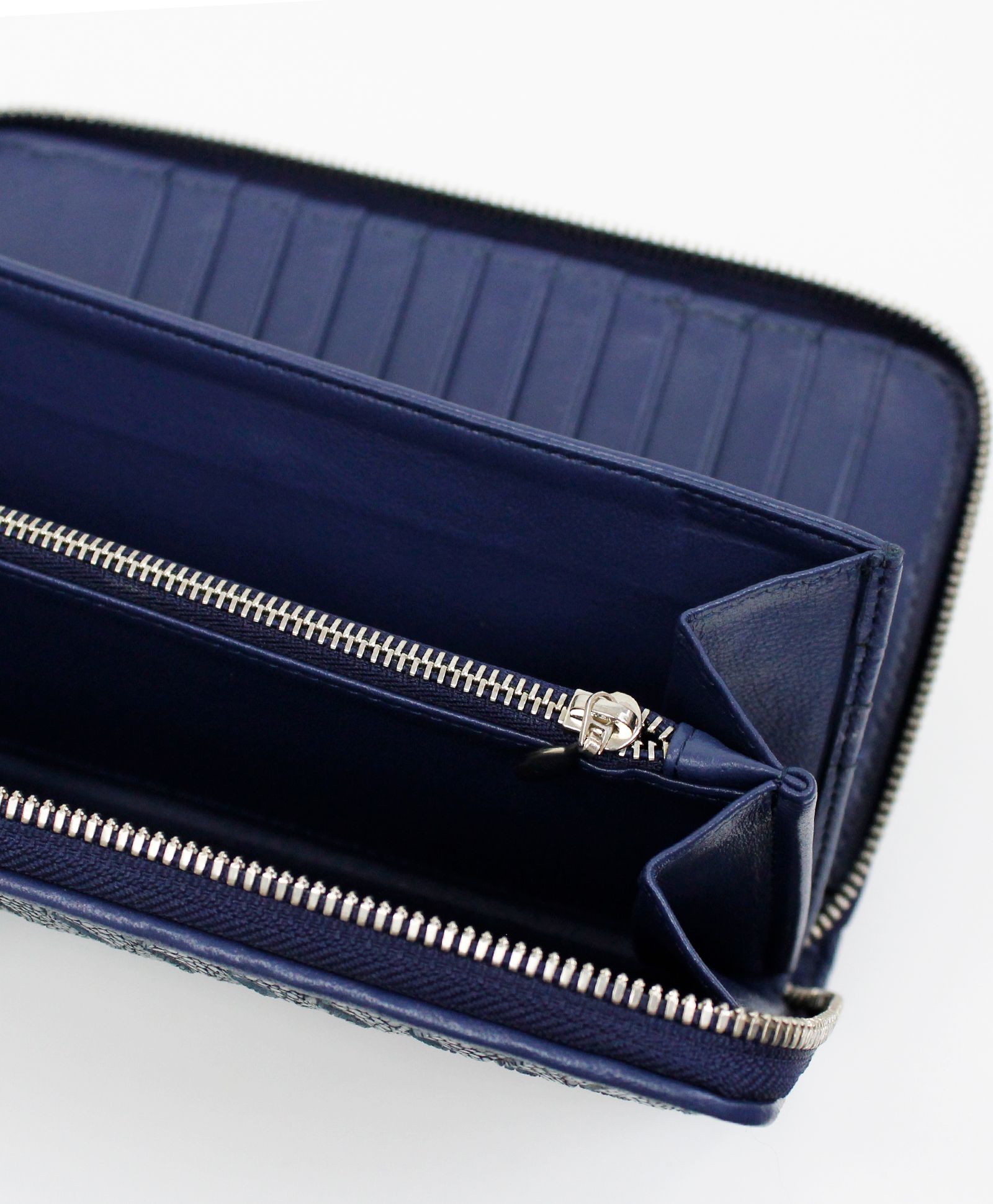 MUTA / ムータ / ガルーシャ・イントレチャート・ZIP長財布 LARGEサイズ / ネイビー
