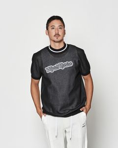 ☆先行予約☆muta MARINE × ACANTHUS  / 半袖ニット / Sheer Knit S/S Top / BLACK 【MA2634】