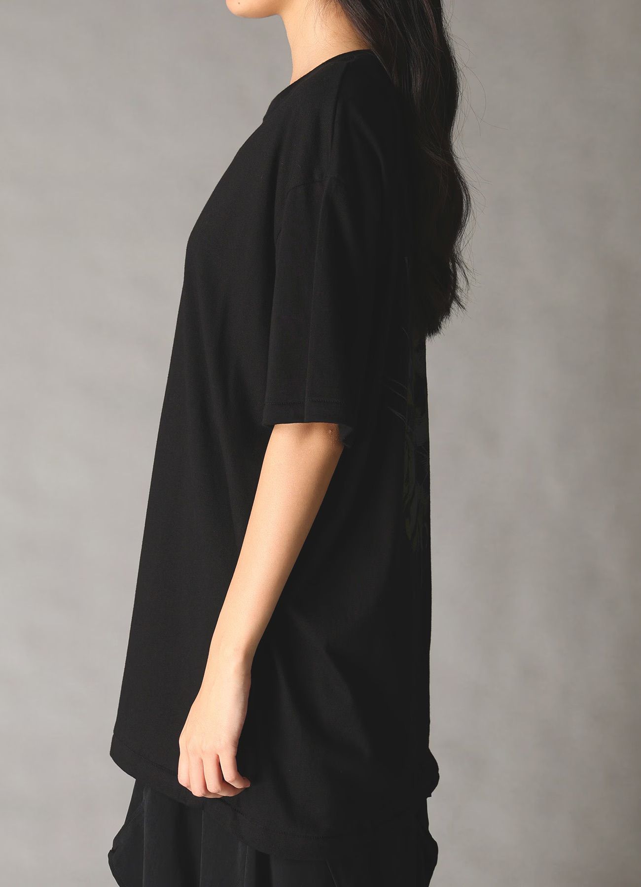 JERSEY POPPY T-SHIRT / BLACK [GK-T80-070-2]