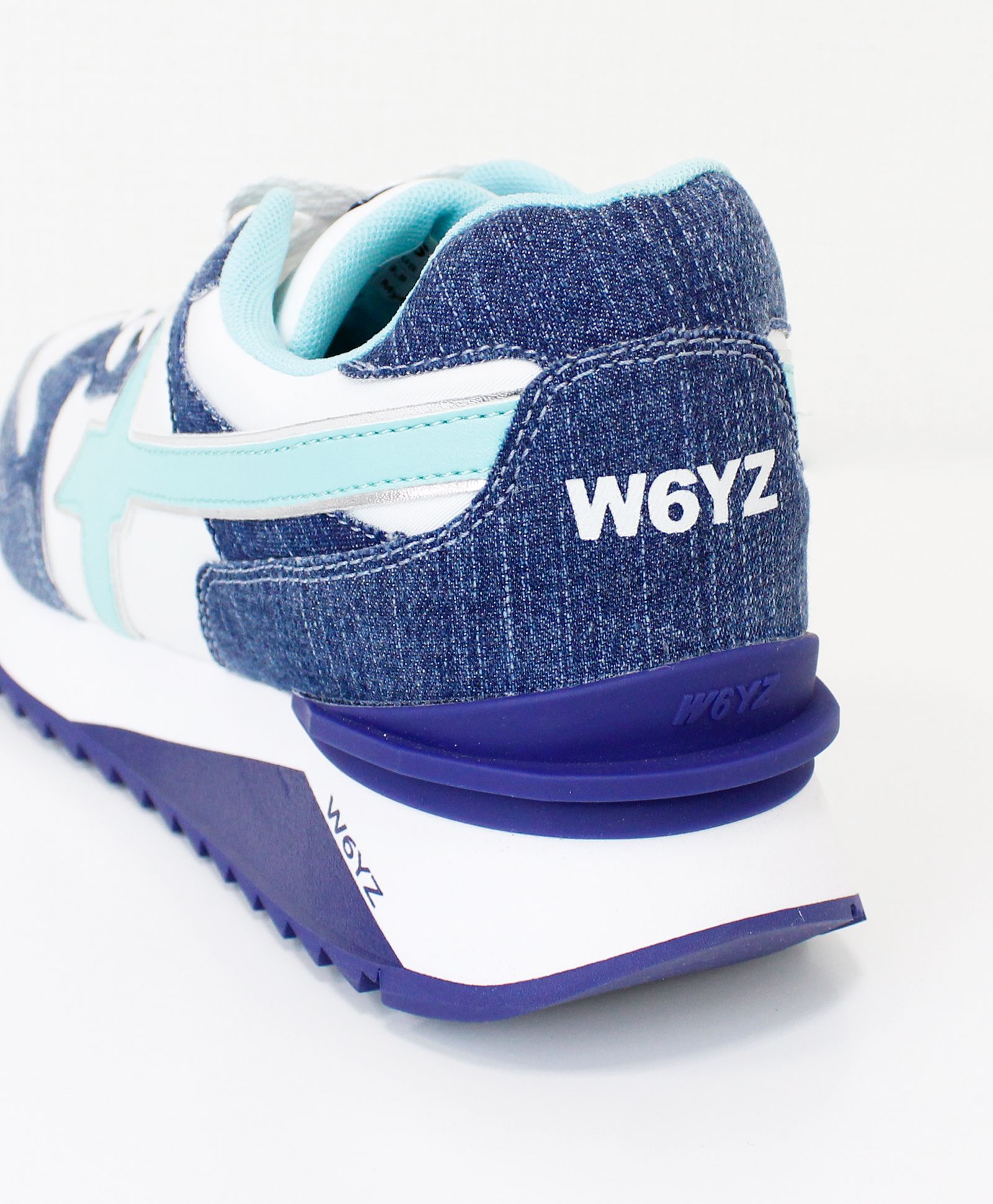 【サイズ45のみ】W6YZ×RESOUNDCLOTHINGコラボ ローカットスニーカー / インディゴブルーグリーン / YAK-M RESOUND CLOTHING / JEANS-WHITE-TIFFANY【40-1C16】
