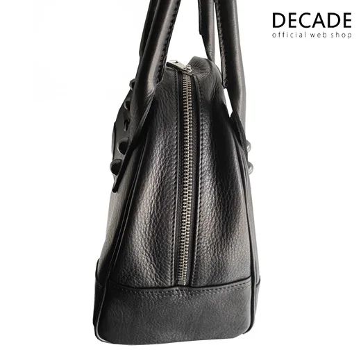オイルドカウレザーミニボストントートバッグ / Oiled Cow Leather Mini BOSTON TOTO / B-BLACK [DCD-01316]