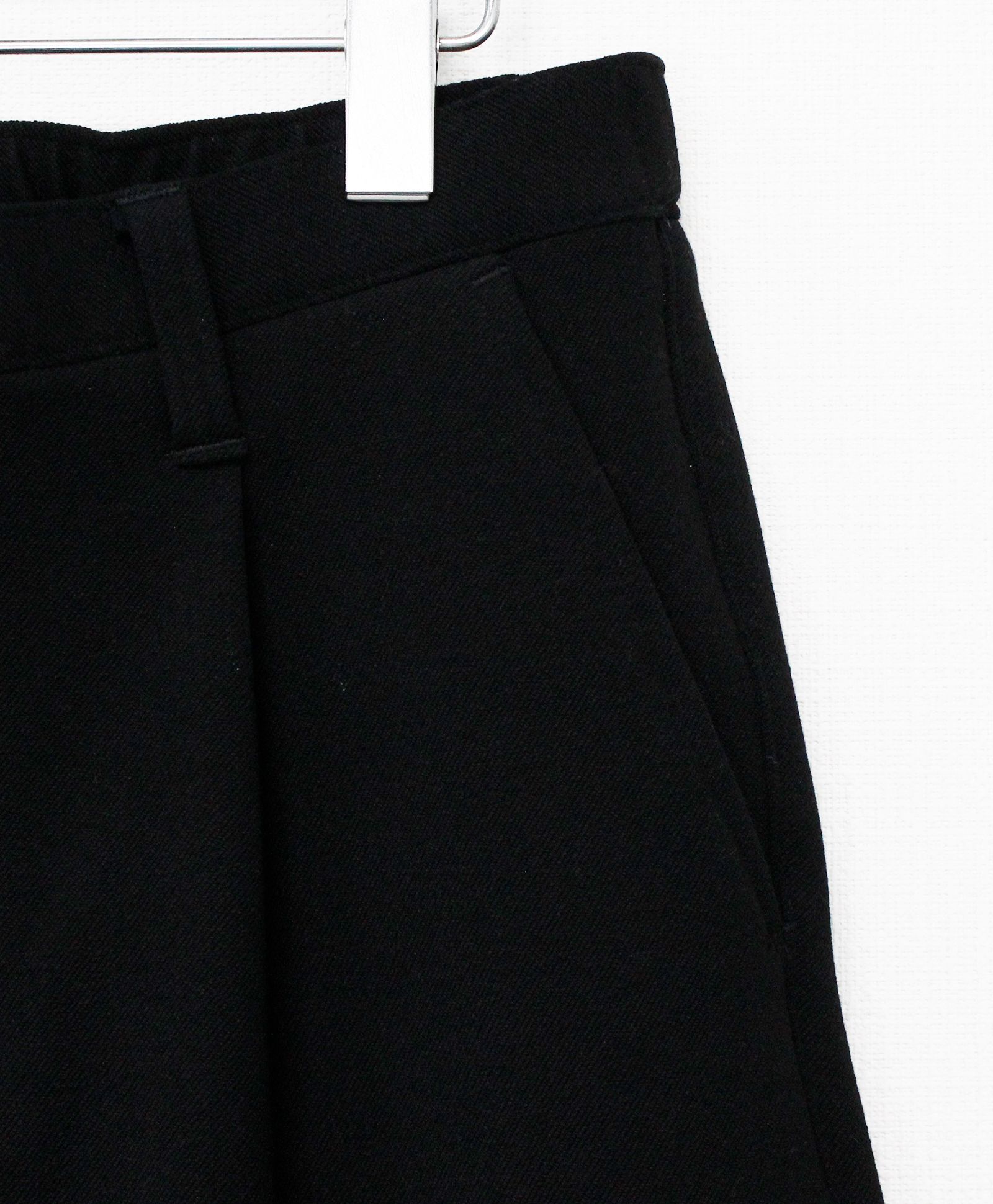 VISLYカシミヤタッチワンタックワイドパンツ / ブラック[65512]