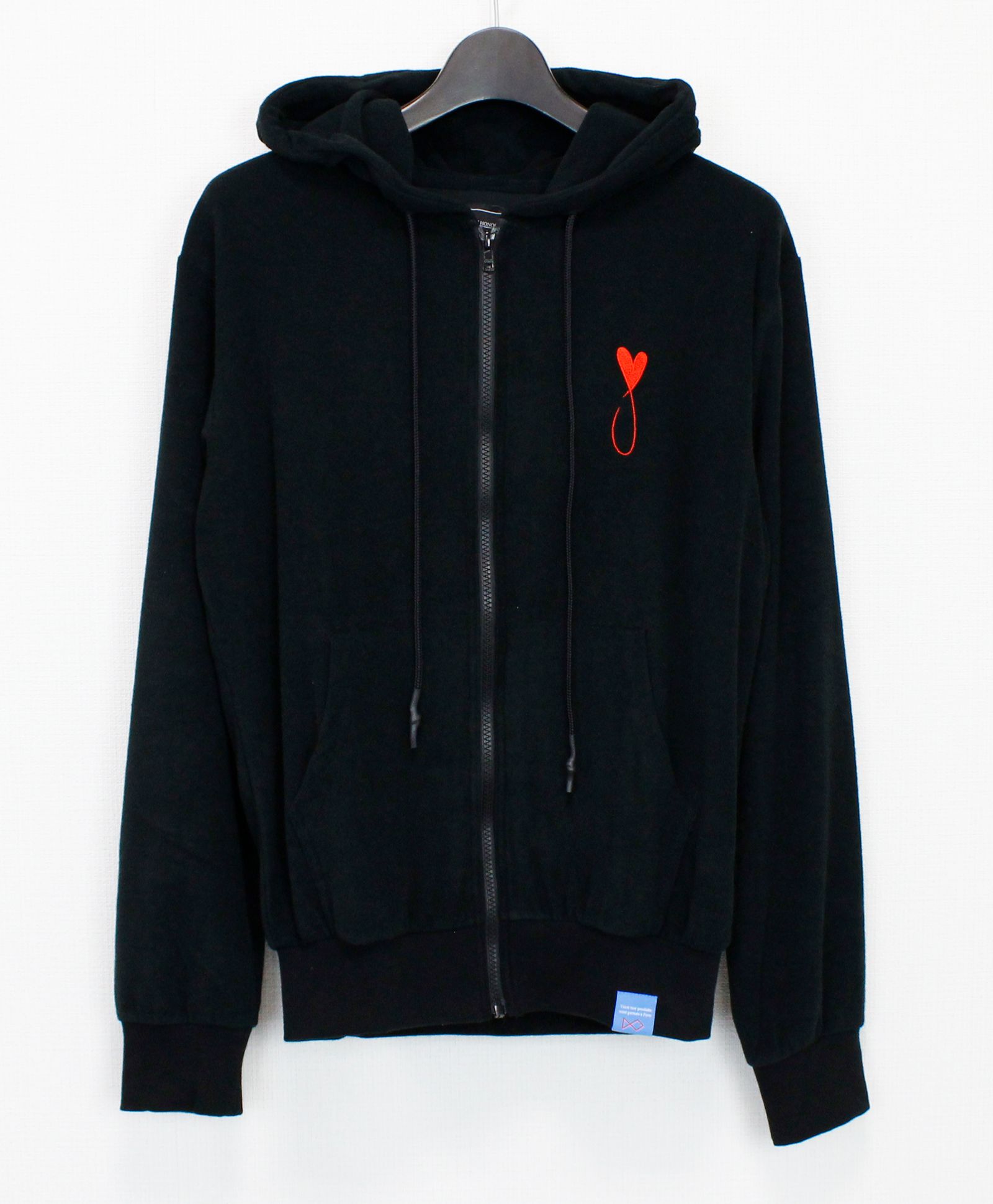 パイルジップパーカー / Pile Zip Hoodie / BLACK