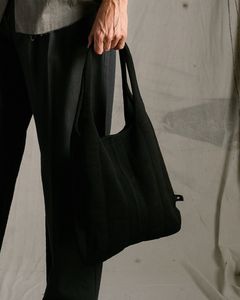 ☆先行予約☆ wjk  / ストライプニットバッグ / stripe knit bag / black【8005 kw86k】