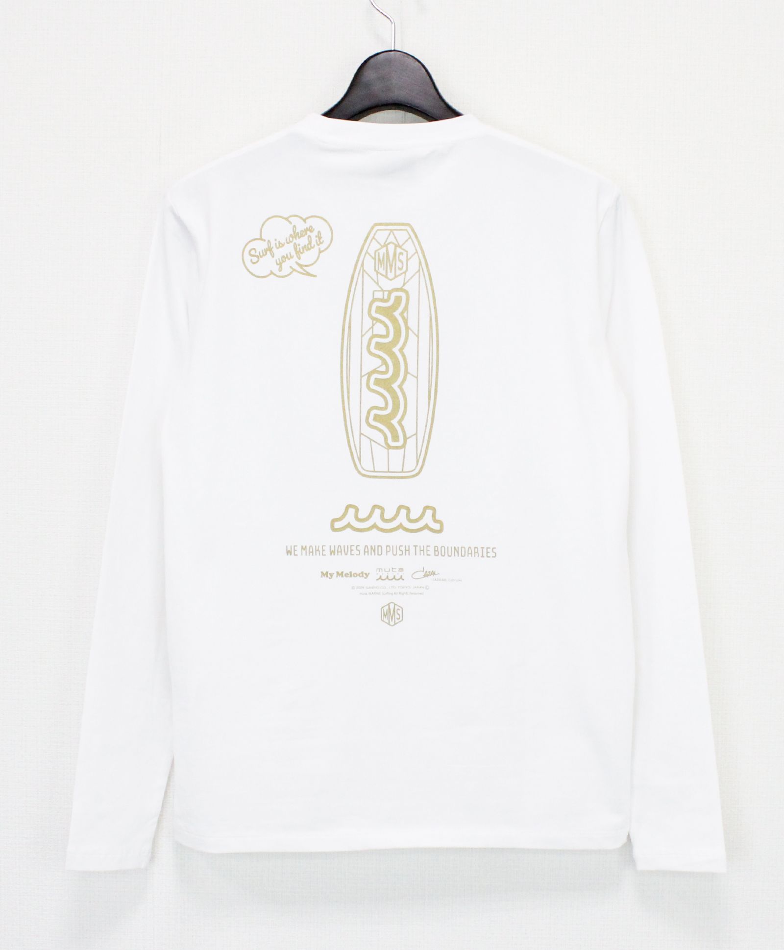 My Melody × muta MARINE SURFING ストレッチロングスリーブTシャツ / ホワイト [MMMP-434771]