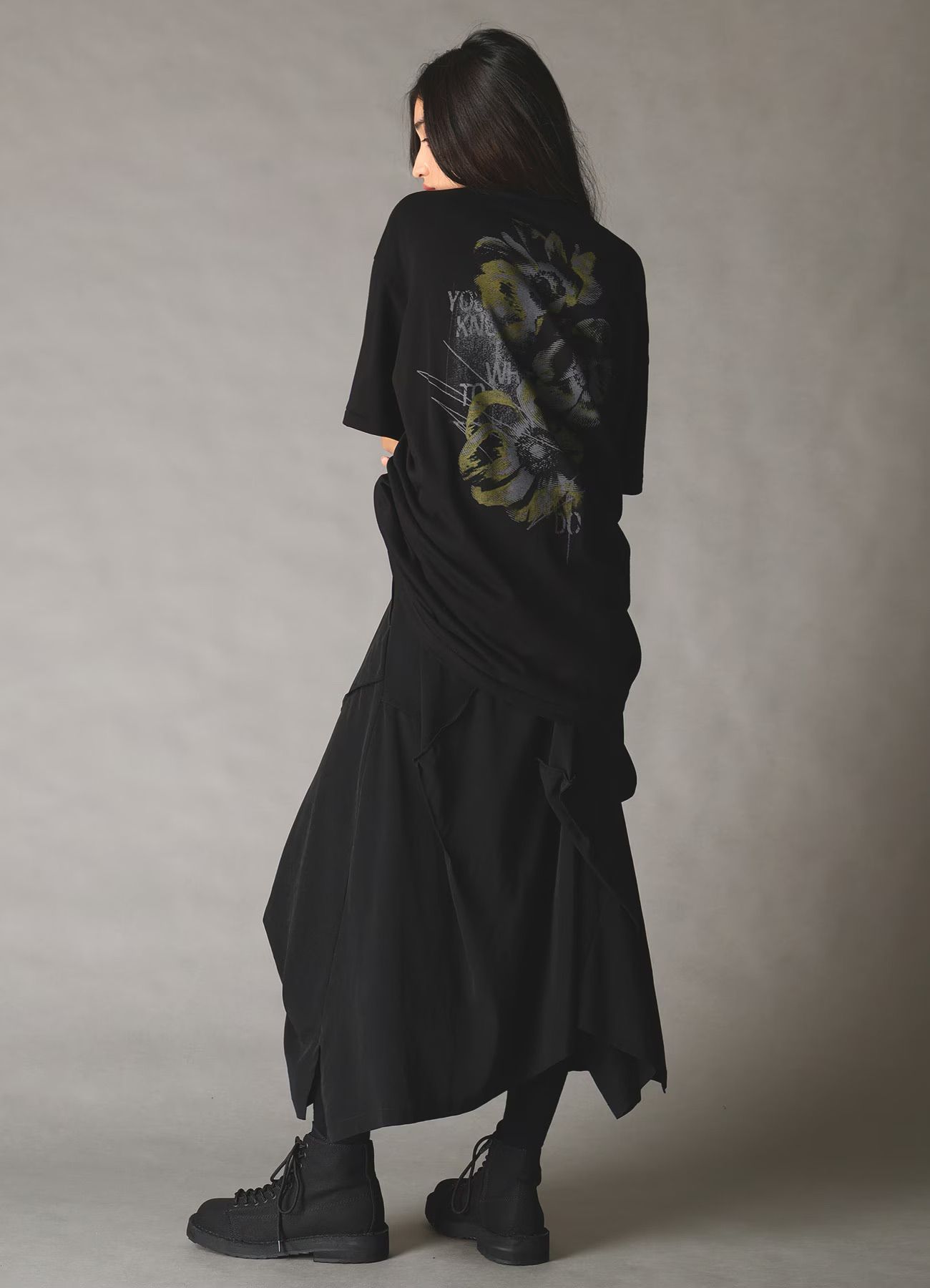 JERSEY POPPY T-SHIRT / BLACK [GK-T80-070-2]