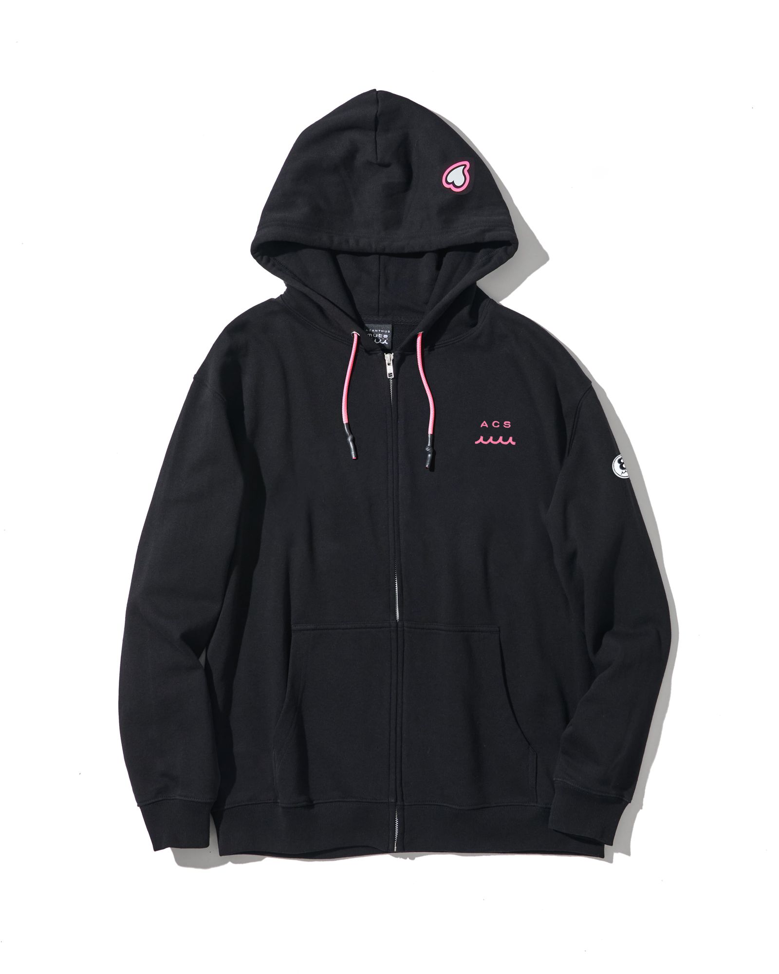 ⭐︎先行予約⭐︎ mutaMARINE x ACANTHUS / muta sweet Logo Zip-Up hoodie / ジップパーカー / BLACK【MA2670】