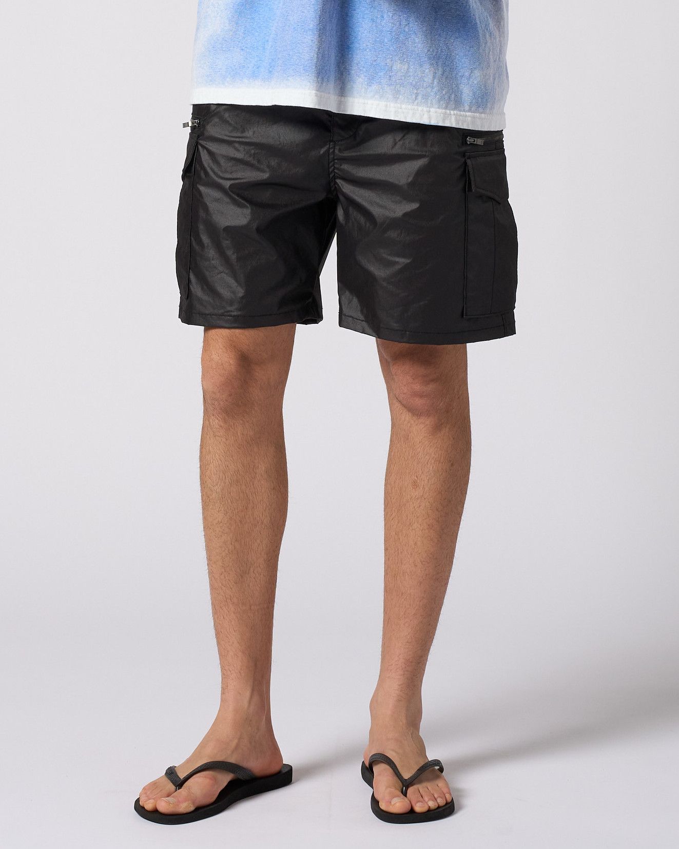 ☆先行予約☆ カーゴショーツ / solid cargo shorts / BLACK [5220 pe52i]