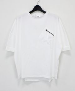 胸ポケットZIPショートスリーブTシャツ / ホワイト【341038】