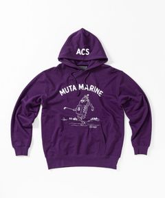 ACANTHUS x mutaMARINE / ohtadesigh×SToL Hand Paint Hooded Sweatshirt / PURPLE