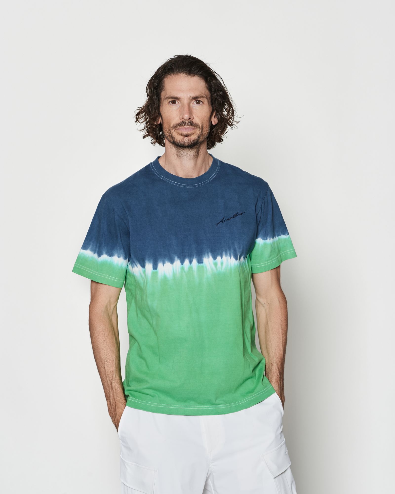 ☆先行予約☆ タイダイTシャツ  /  Contrast Tie-dye Tee / NAVY GREEN【CT2604】
