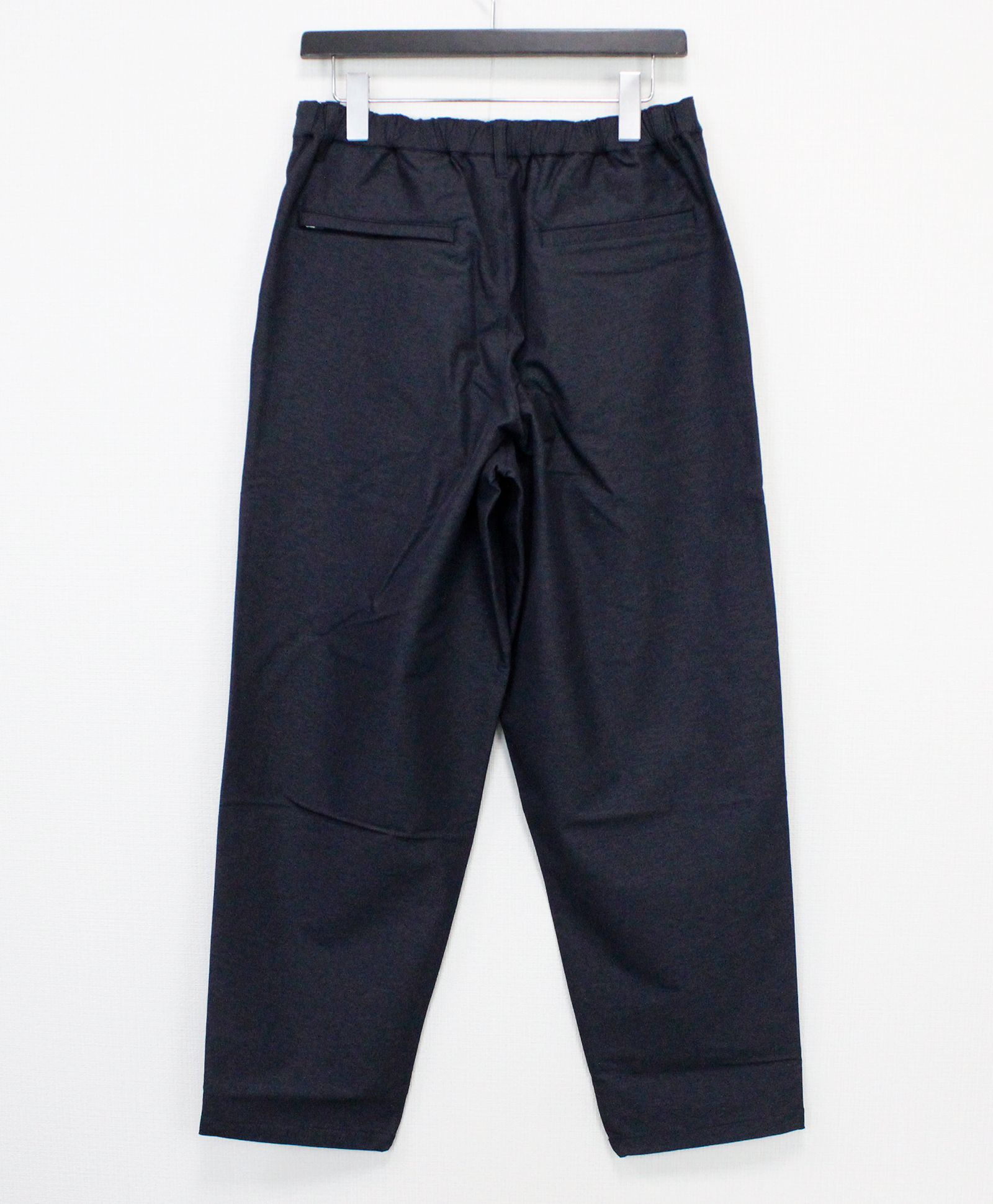 N/Peダブルクロスストレッチ ワンタックワイドパンツ / チャコールグレー [66003]